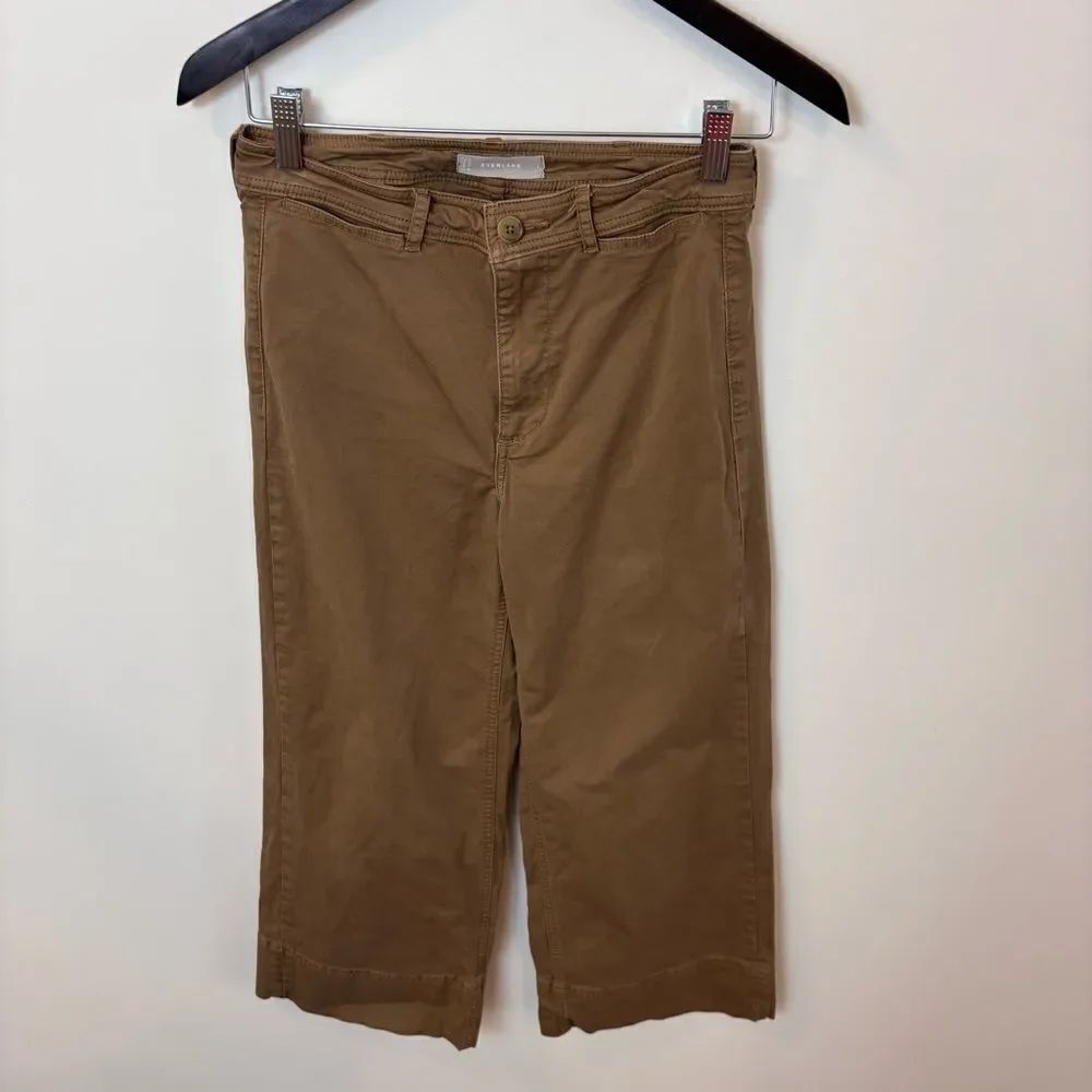 Everlane Cropped Mariner Pants Size 2 Tan/Brown - Picture 4 of 11
